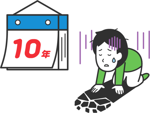 最後にお取引をした日から10年間